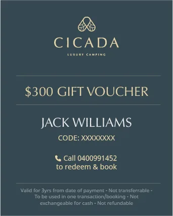 Cicada Luxury Camping Gift Voucher
