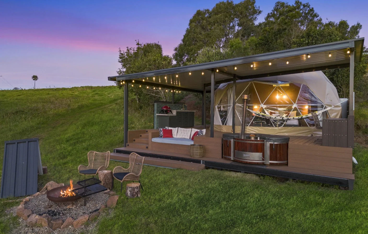 glamping dome tent south coast